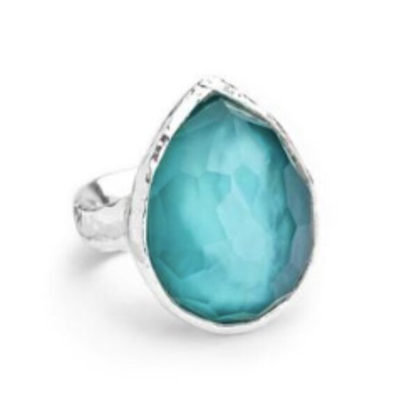 IppolitaSterling Silver Wonderland Teardrop Ring in Denim